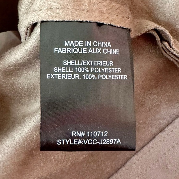 Vigoss Faux Suede Drape Collar Jacket XS - Picture 9 of 10